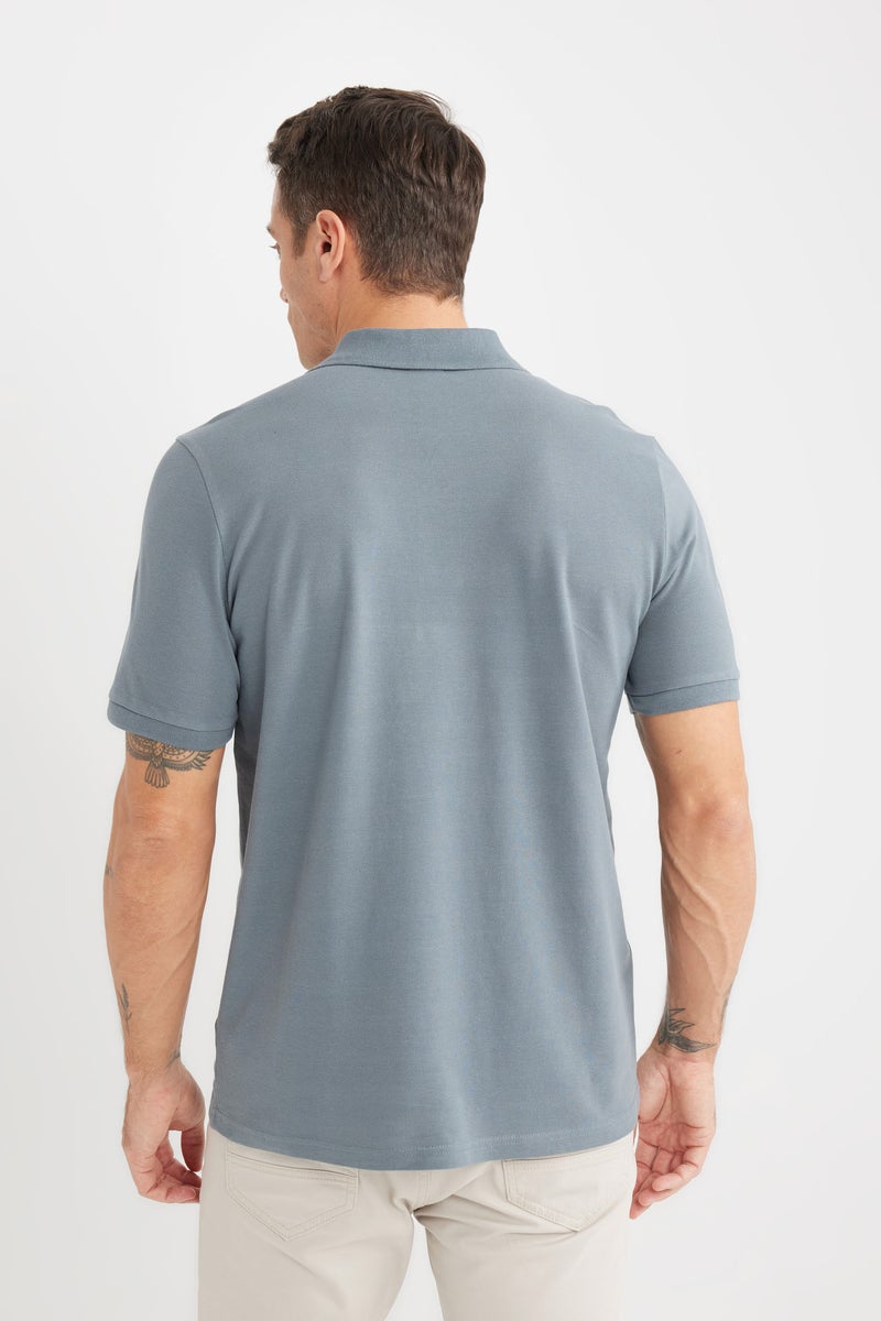 ديفاكتو تيشيرت قطن بولو قصة عادية بيكيه - Image 5